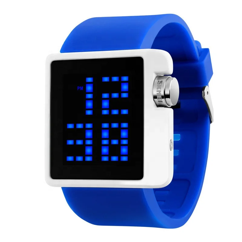 

skmei 1145 Fashion Sport LED Watches Candy Color Silicone Rubber Digital Watches, Blue,rose red,white,black