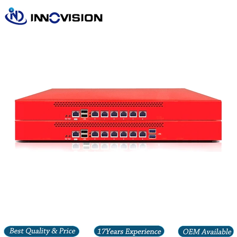 

Economical 6GBe Lans rack 1U celeron Processor 3855U Firewall server Barebone, Red/sprink black(other customzied)