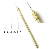 

Hair Extension Tools 1 Set Professional 1pcs Copper Holder And 3pcs Ventilating Needles For Lace Wigs