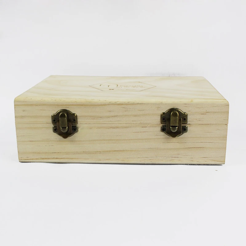 
Pan hotsale custom logo packaging gift boxes with lock customized wooden box 