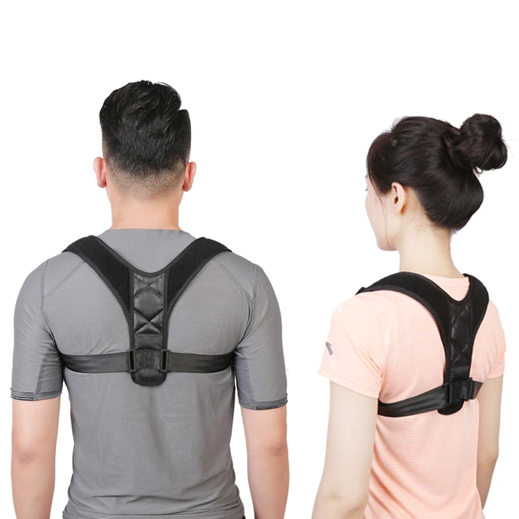 

Wearable Shoulder Hunched Back Posture Correction + Resistance Band, Black