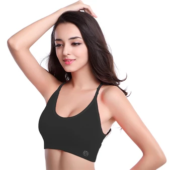 padded sports bra with thin straps