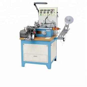 label machine cutting folding woven larger