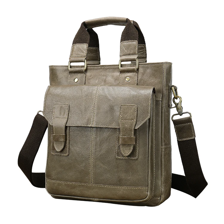 

2019 Guangzhou Factory Wholesale Real Leather Messenger Handbag Cheap Mens Business Document Satchel Bags 8532, Coffee