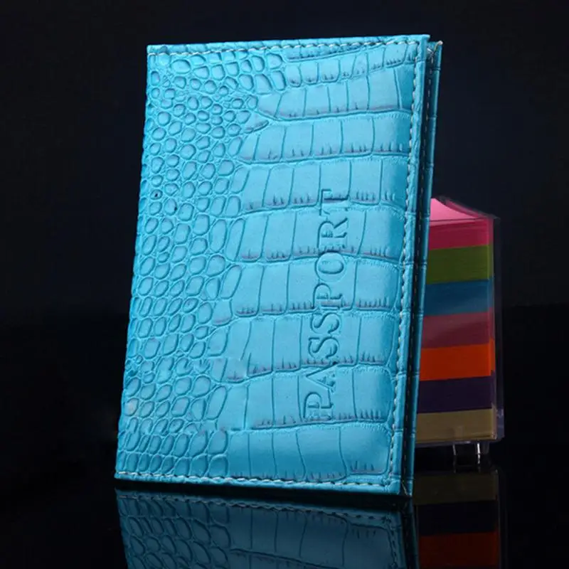 

Passport Holder Protector Wallet Business Card Holder Soft Passport Cover Leather Delicate PU Alligator Embossing bag