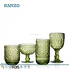 Machine made green glassware printing pattern water glass cup