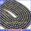 LP-00691 black button shape freshwater pearl strands wholesale bouton perle