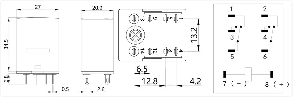 Nnc General Purpose Electric Relay Nnc68bvl-2z (hh52p) My2 2c 8pin 24v 6.5a Relay - Buy General