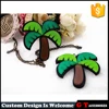 Wholesale Coloful Coconut Tree Shaped Dangling Acrylic Earring Brooch Jewelry Sets