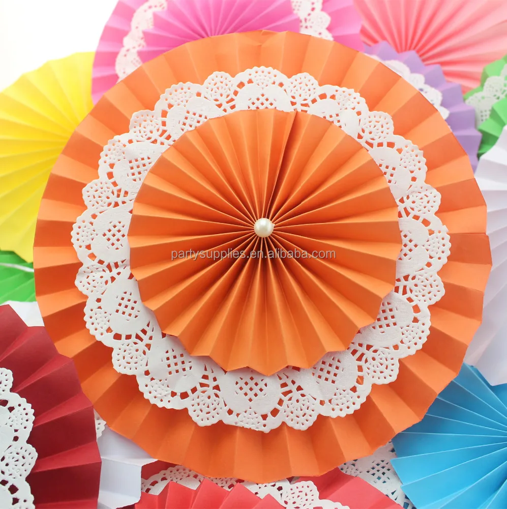 New Design Wedding Party Supplies Hanging Ceiling Paper Party Decoration Paper Fans View Decorate Your Own Paper Fans Products For Party Product