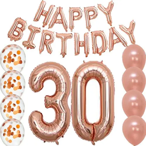 Super Hotsales Rose Gold Happy Birthday Set 30th Years Party Decorations CU-26