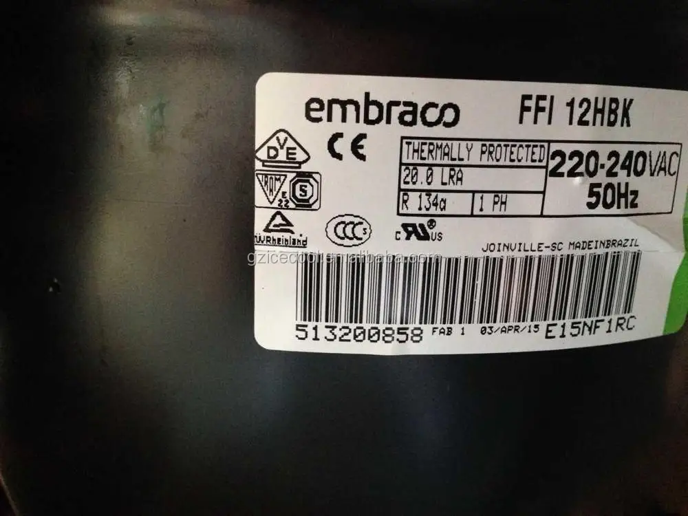 Made In Brazil Original New 220v~240v/50hz Big 1/3hp+ Embraco Aspera ...