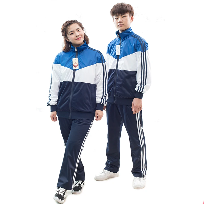 

Bulk wholesale design fashion chinese high school uniform, Blue