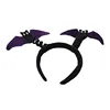 custom velvet black and purple skinny bat wings halloween headband