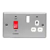 BS Socket Outlet Metal Clad Switch Wall mounted Socket wiring accessories /45 Amp Double Pole Switches