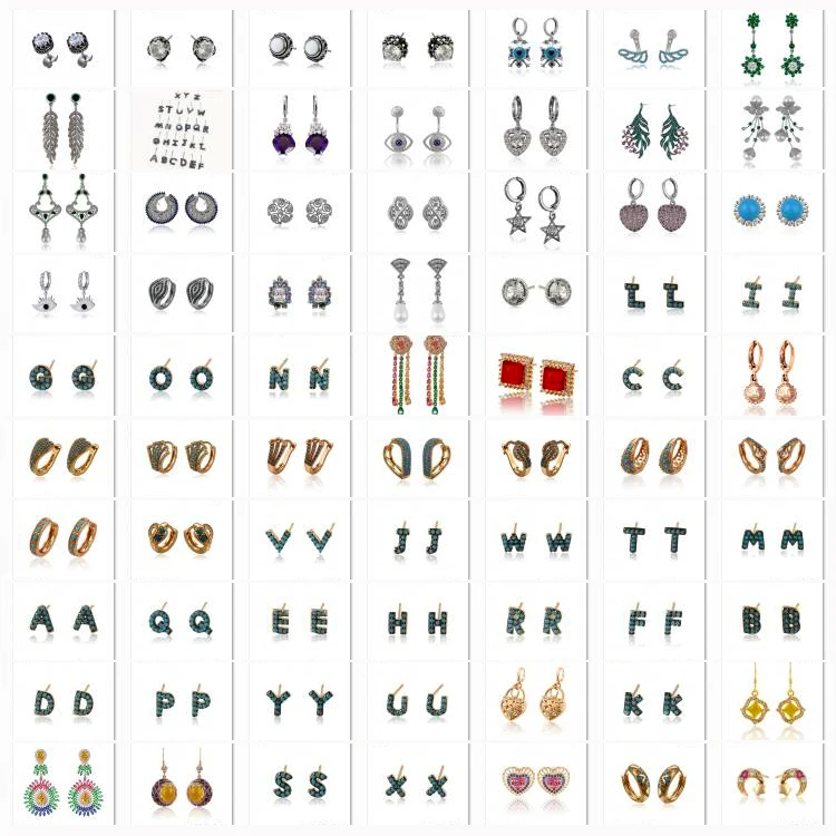 

55555 New turkey stone earring designs, imitation wholesale turkish women jewelry, 18k gold jewellery turquoise earrings