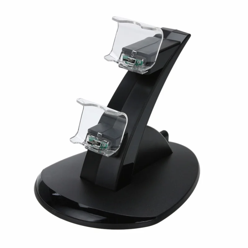 

LQJP Dual Fast Charging Dock Station Stand Charger for PS4/Slim/Pro Controller Charger Stand Docking Station, Black