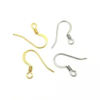 

Jewelry findings s shape 316L stainless steel flat earring hook with spring coils