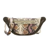 MINANDIO Custom design OEM brand fashion python leather nylon hobo shoulder handbag for ladies luxury purse