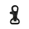 Wholesale Bag Hardware 12mm Black D Ring Tail Metal Swivel Strap Hook For Lanyard