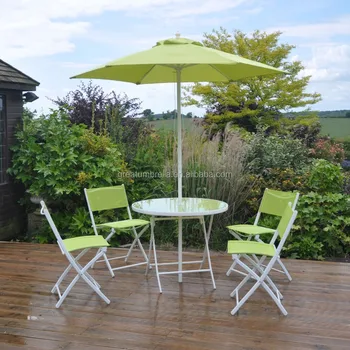 Garden 4 Seater Table And Chair Set Patio Including Parasol - Buy Metal