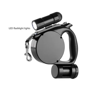 Image of Lighted LED Dog Leash Retractable Dog Leash with Bag