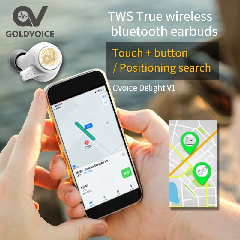 

Newest TWS Wireless Earbuds Noise Cancelling GPS Anti-lost Headset, N/a