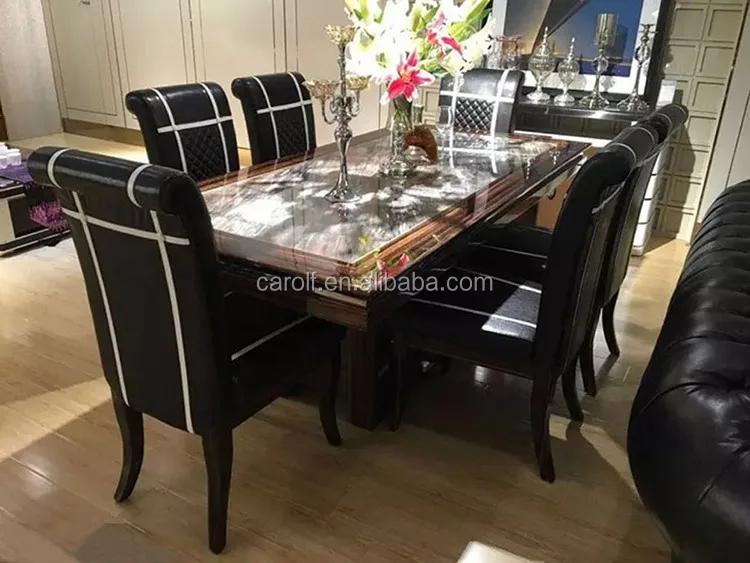 Factory wholesale luxury marble top dining table for living room furniture