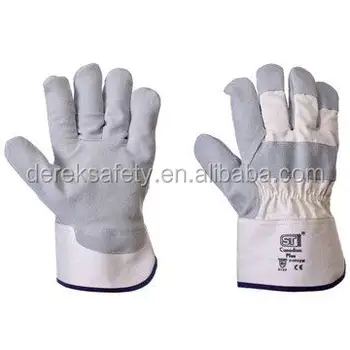 cow split leather gloves