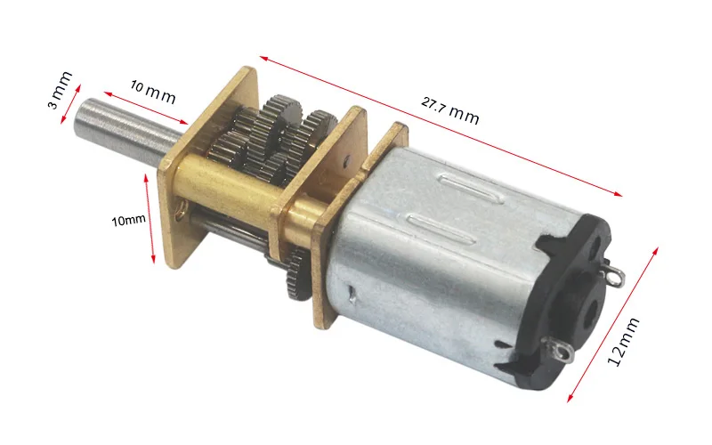 N20 Geared Dc Motor Dc 3v/6v/12v 7.5rpm Speed Reduction Gear Dc Motor