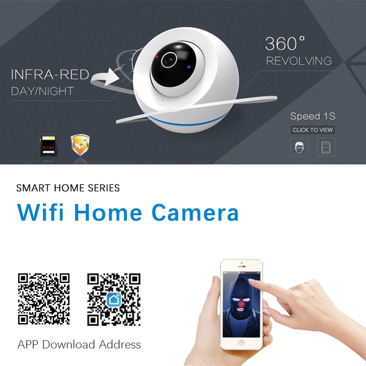 720p Wireless Wifi Remote Control Cctv Network Camera For Smart Home