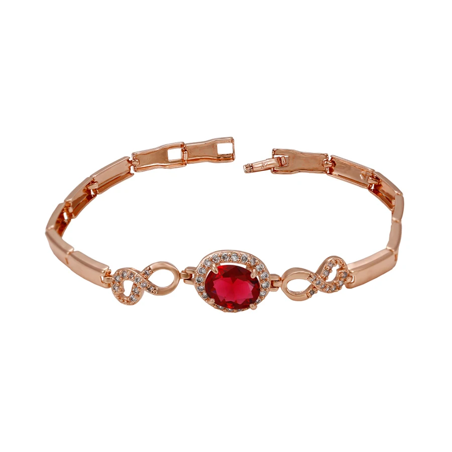 

74796 Xuping Gold jewellery dubai, jewelry rose gold chain bracelet, Custom crystal diamond bangle fashion bracelet, N/a