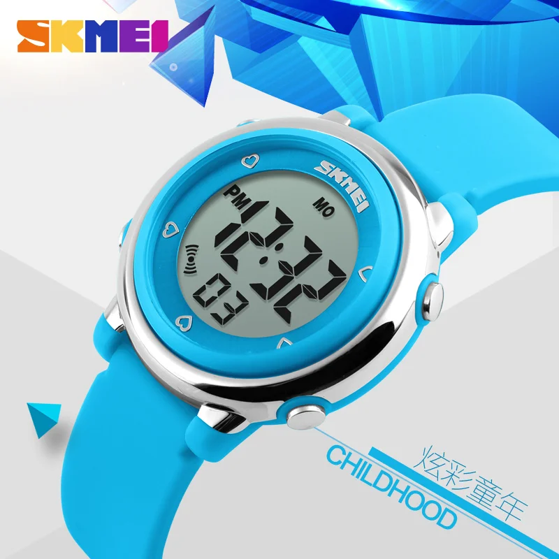 

Skmei 1100 Brand Kids Sports Watches Fashion Luminous Led Alarm Clock Silicone Strap 50m Waterproof Children Digital Watch Hot