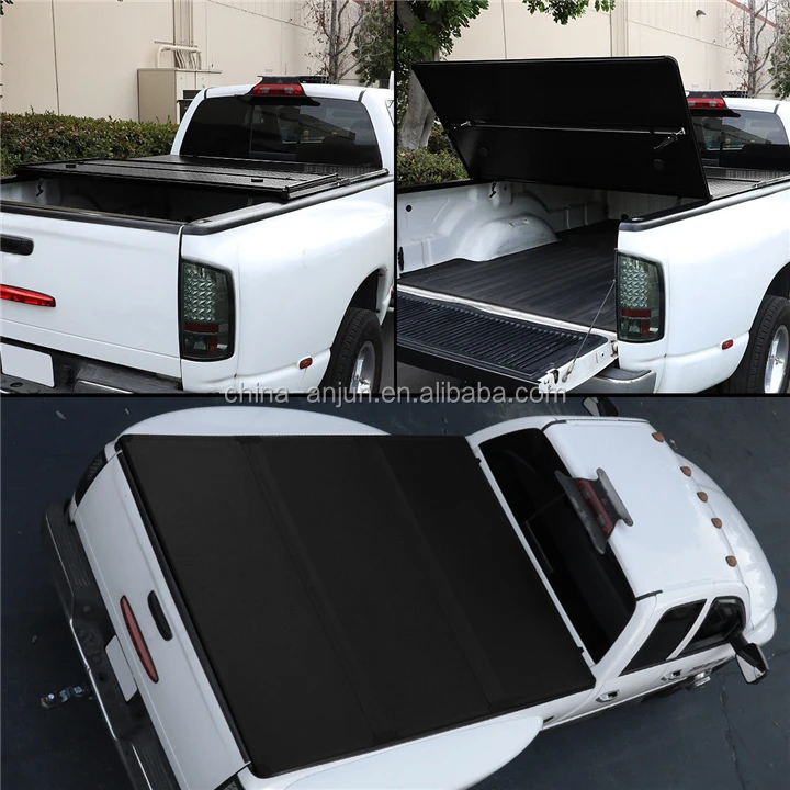 Anjun Auto Tri Fold Locking Pickup Truck Roll Up Tonneau Bed Cover For Hilux Revo Vigo Buy Tonneau Cover Hilux Bed Cover Tonneau Cover Roll Product On Alibaba Com