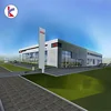 Q345B light steel structure / steel frame 4S car show prefab showrooms building