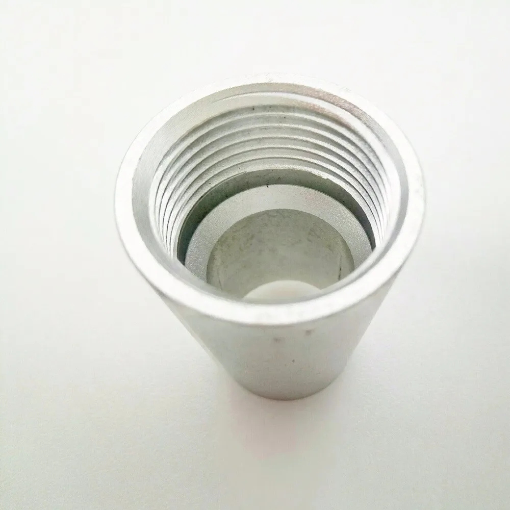 New Product Cnc Turning Spare Parts Aluminium Cone Nut Hollow Tapered
