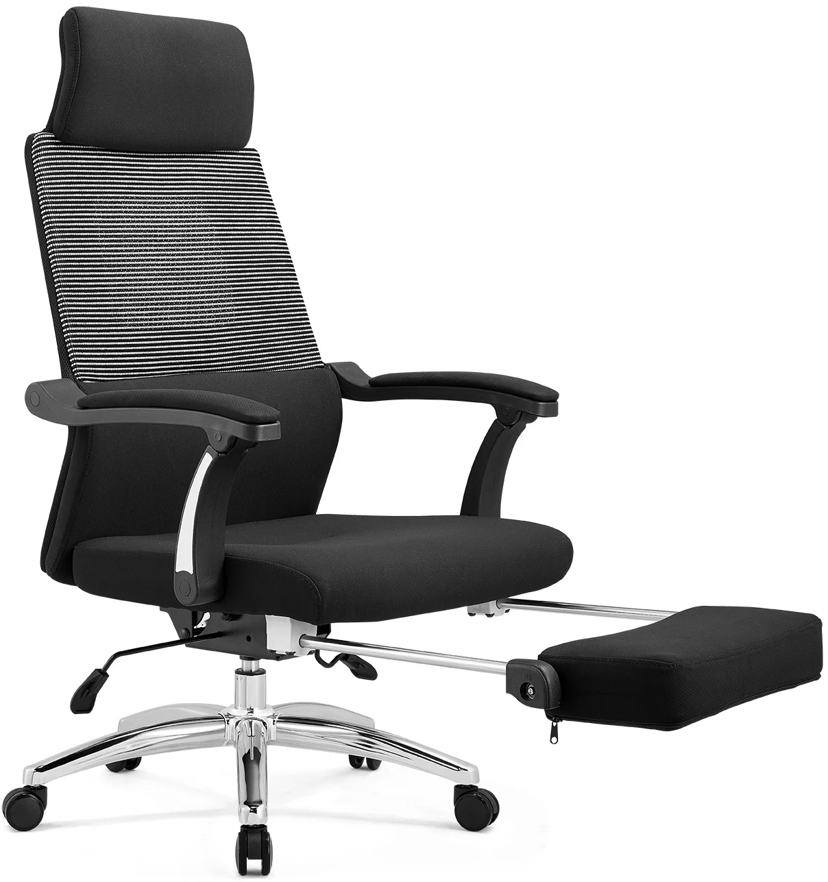 Reclining Mesh Office Chair With Footrest For 180 Degree Sleeping Buy