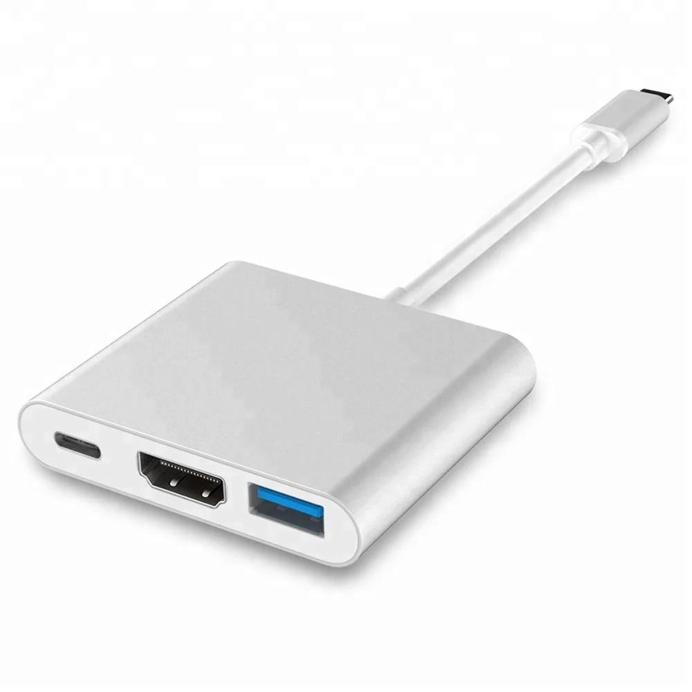 

USB C Adapter TYPE C To HDMI 4K+USB 3.0+USB-C Converter Cable Charging Port Adapter Cable