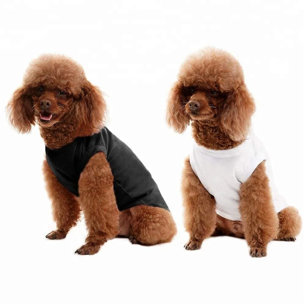 

Wholesale Free Shipping Cotton Dog Blank T Shirt Pet Summer Clothes Custom Dog Shirts, N/a