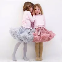

Girls Fluffy 2-18 Years Chiffon Pettiskirt Solid Colors tutu skirts girl Stage Performance Dance Skirt Christmas Tulle Petticoat