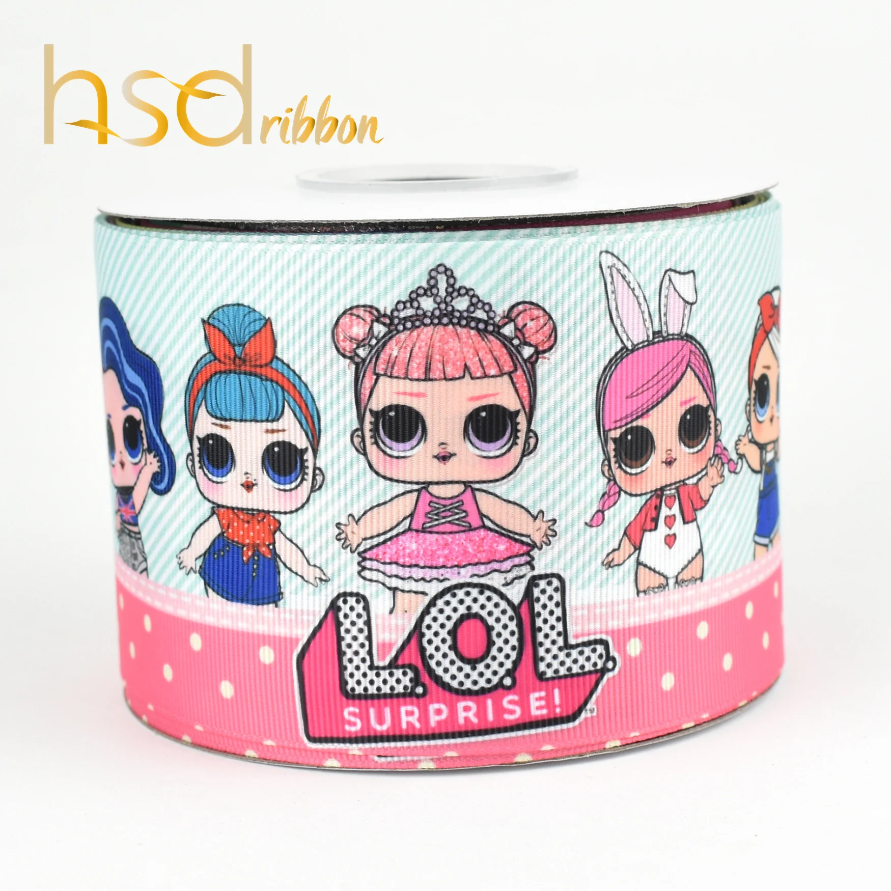 

HSDRibbon Cartoon Cute pattern heat transfer printed on grosgrain ribbon 201705002