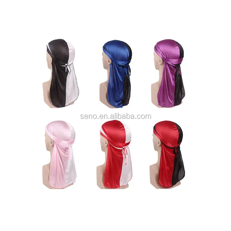 Wholesale Silk Head Scarf Twill Silk Head Wrap Satin Printed Hair Durag
