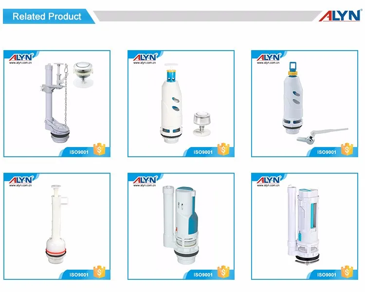 Non-corrosive currency ABS wire control dual flush valve toilet tank fitting