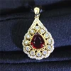 Natural Stone Charms Pendants Selling Wholesale Stone Cross 18k gold natural unheated ruby pendant jewelry