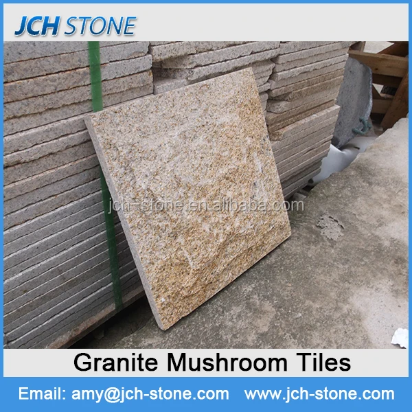 
Chinese yellow granite mushroom finished natural surface wall stone 