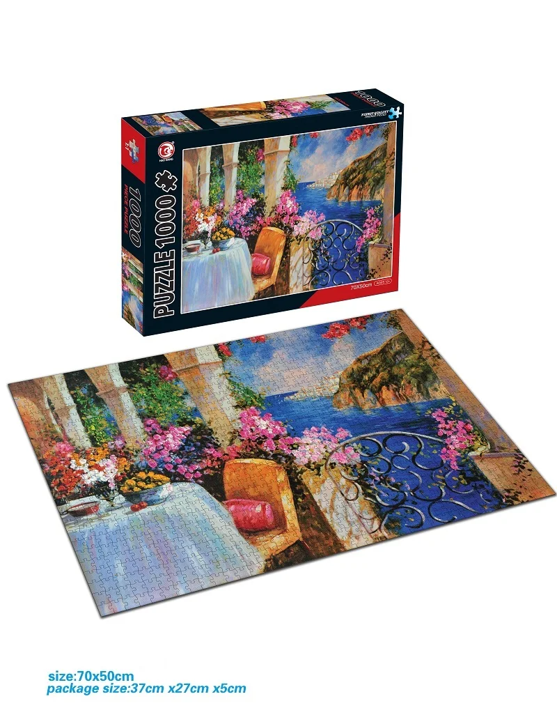 Cardboard Jigsaw Puzzle For Adult Wholesale Puzzle 1000 Piece With 10p