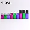 Wholesale 1ml essential oil green color glass roller bottle