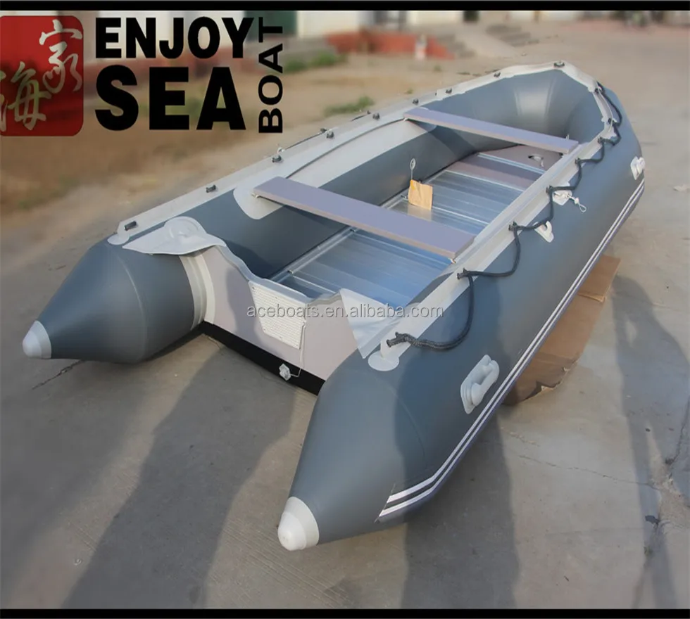 380cm/12'6 CE approved 6 persons durable aluminium floor inflatable fishing/rescue boat ASA-380 with outboard motor for sale!