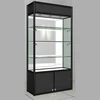 Rotating Aluminum glass display case for jewelry and watch display