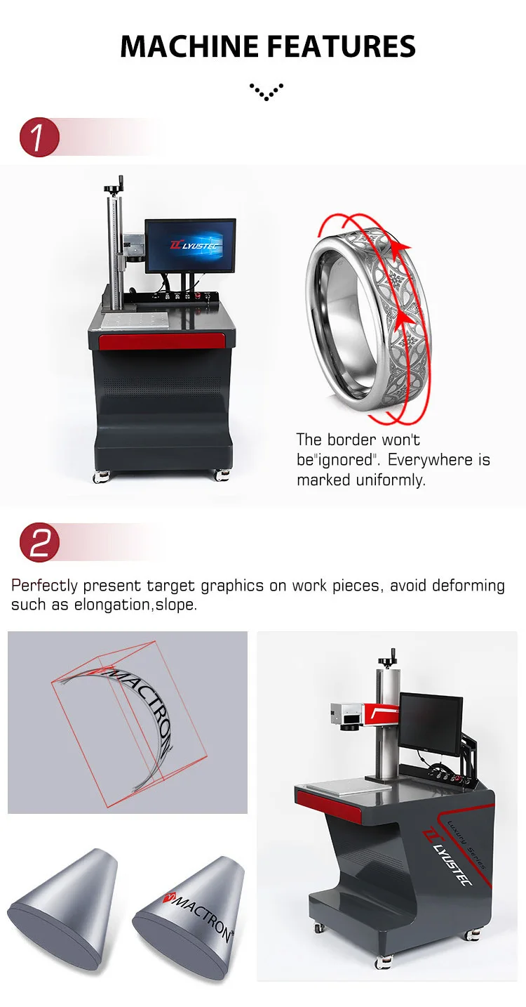 10W 20W Jewelry Gold Ring 3D Metal Fiber Laser Marking Machine Price for Sale